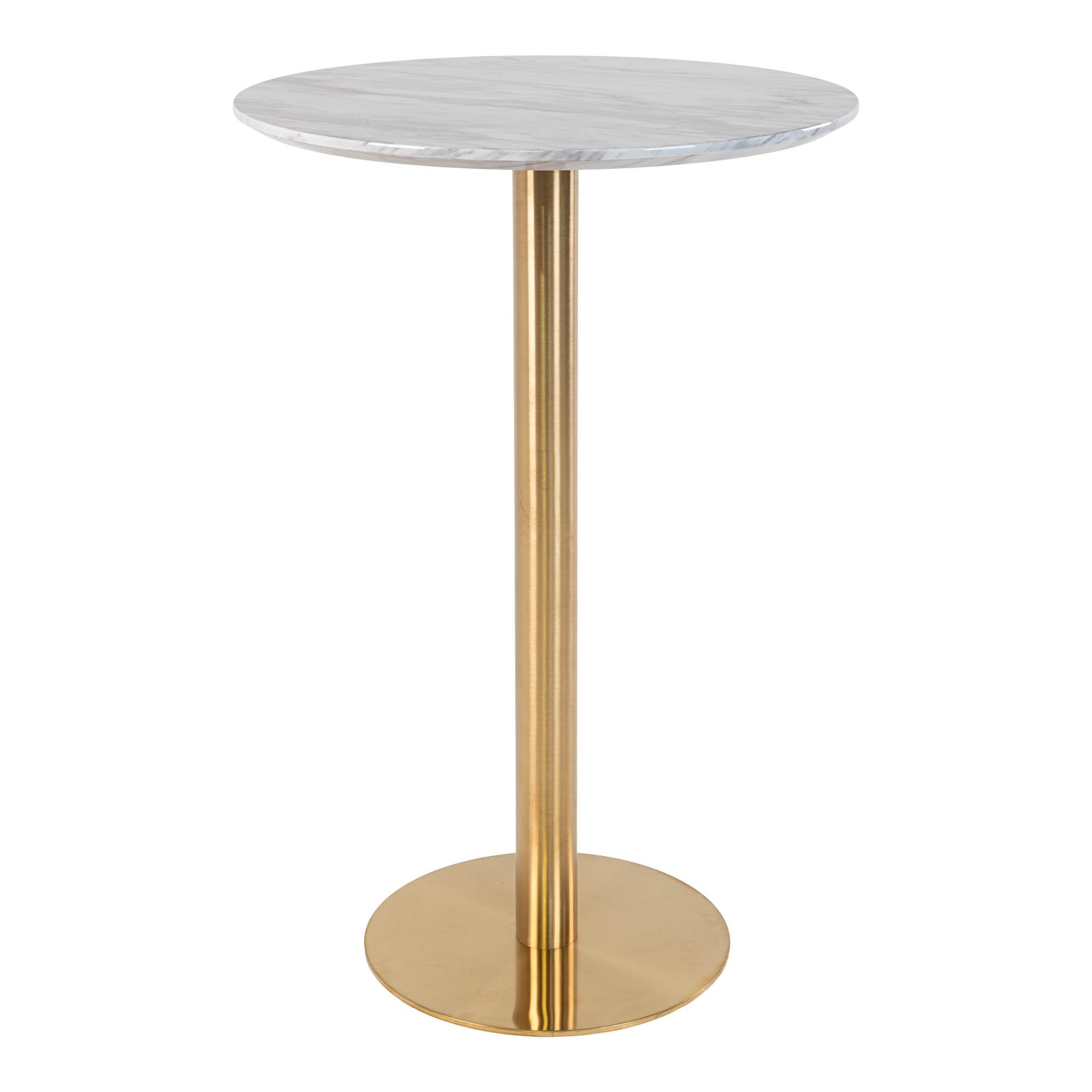 Stolik barowy BOLZANO 1 okrągły 70 cm W105 Efekt marmuru-Złoty Stolik barowy BOLZANO 1 okrągły 70 cm W105 Efekt marmuru-Złoty