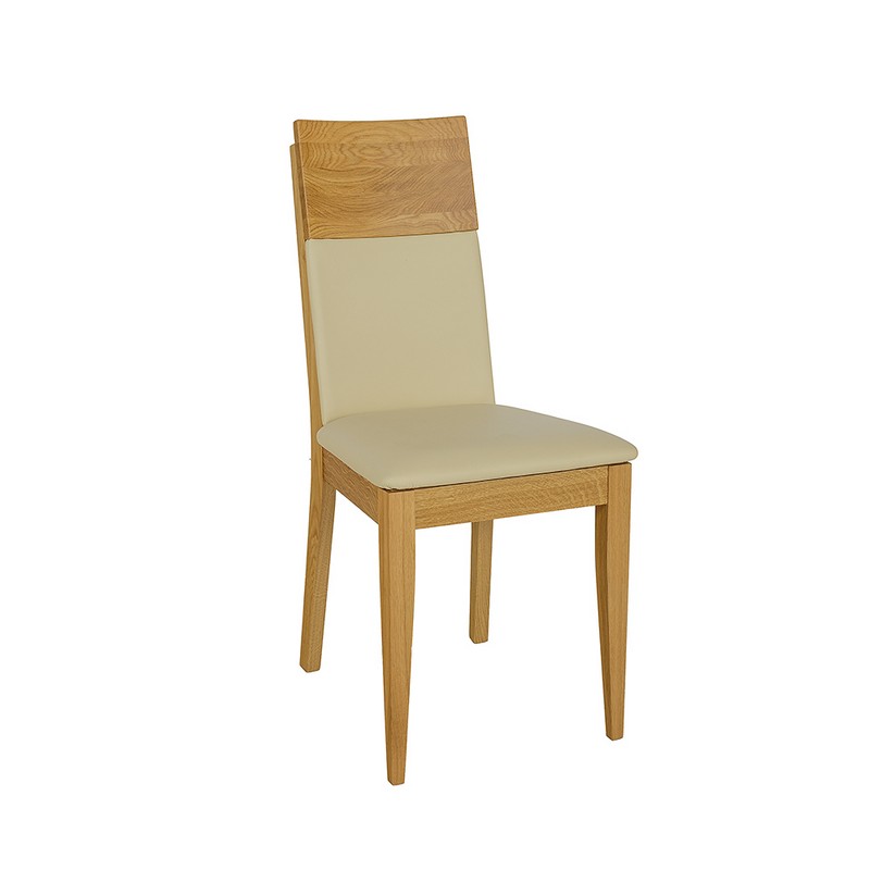 Krzesło dębowe KT371 Dark/Skóra DREWMAX