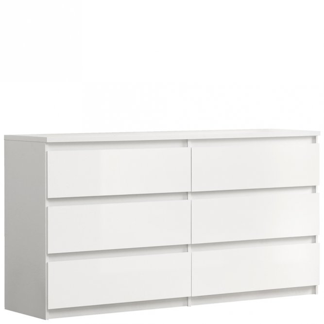 Komoda z 6 szufladami CHELSEA 154 cm biały mat