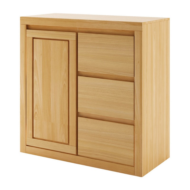 Komoda bukowa KD416 Naturalny DREWMAX