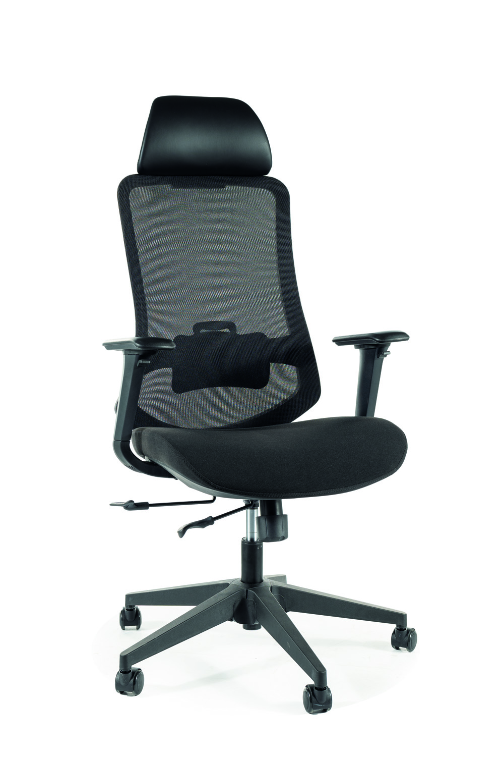 Fotel obrotowy ergonomiczny ERGON z zagłówkiem czarny Signal