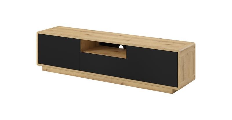 Komoda RTV ASTON 39 czarna supermat taurus 180x44x40cm Komoda RTV ASTON 39 czarna supermat taurus 180x44x40cm