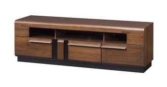 Szafka RTV PORTI 25 drewniana dąb antyczny czarna 160x51x42cm Szafka RTV PORTI 25 drewniana dąb antyczny czarna 160x51x42cm