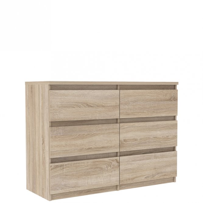 Komoda z 6 szufladami CHELSEA 110 cm Dąb Sonoma