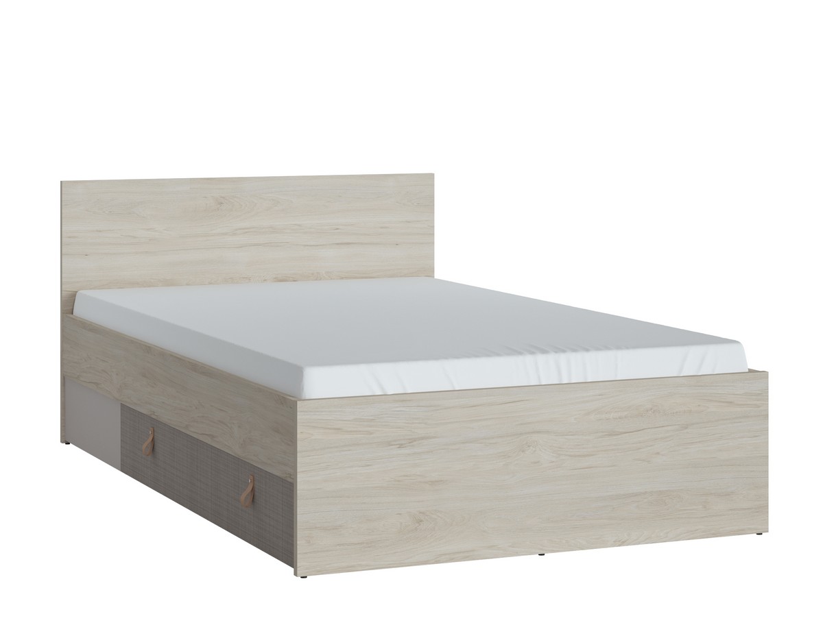 Łóżko z szufladą 120x90 DENIM DEIZ02  Orzech Rockford Jasny, Cashmere, Caroline