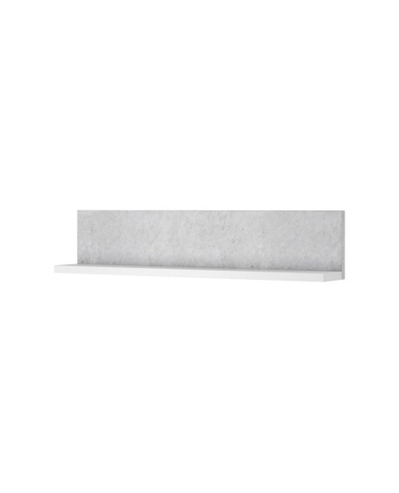 Półka wisząca BOTA 1 beton biała 150x32x24cm