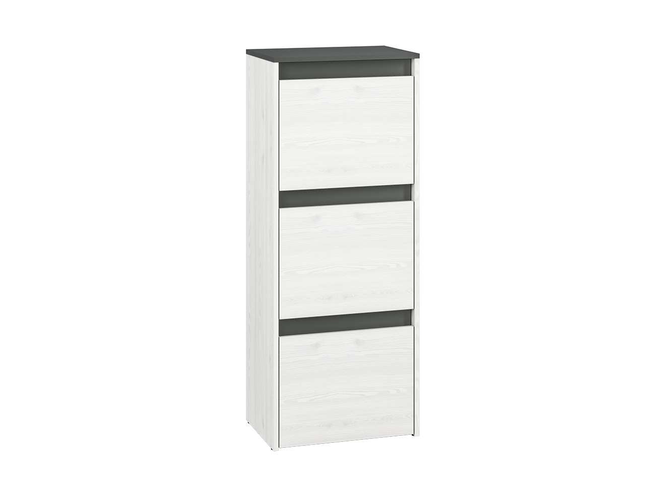 Szafka na buty HYGA 05 wysoka sosna śnieżna, antracyt 50x125x34 Szafka na buty HYGA 05 wysoka sosna śnieżna, antracyt 50x125x34