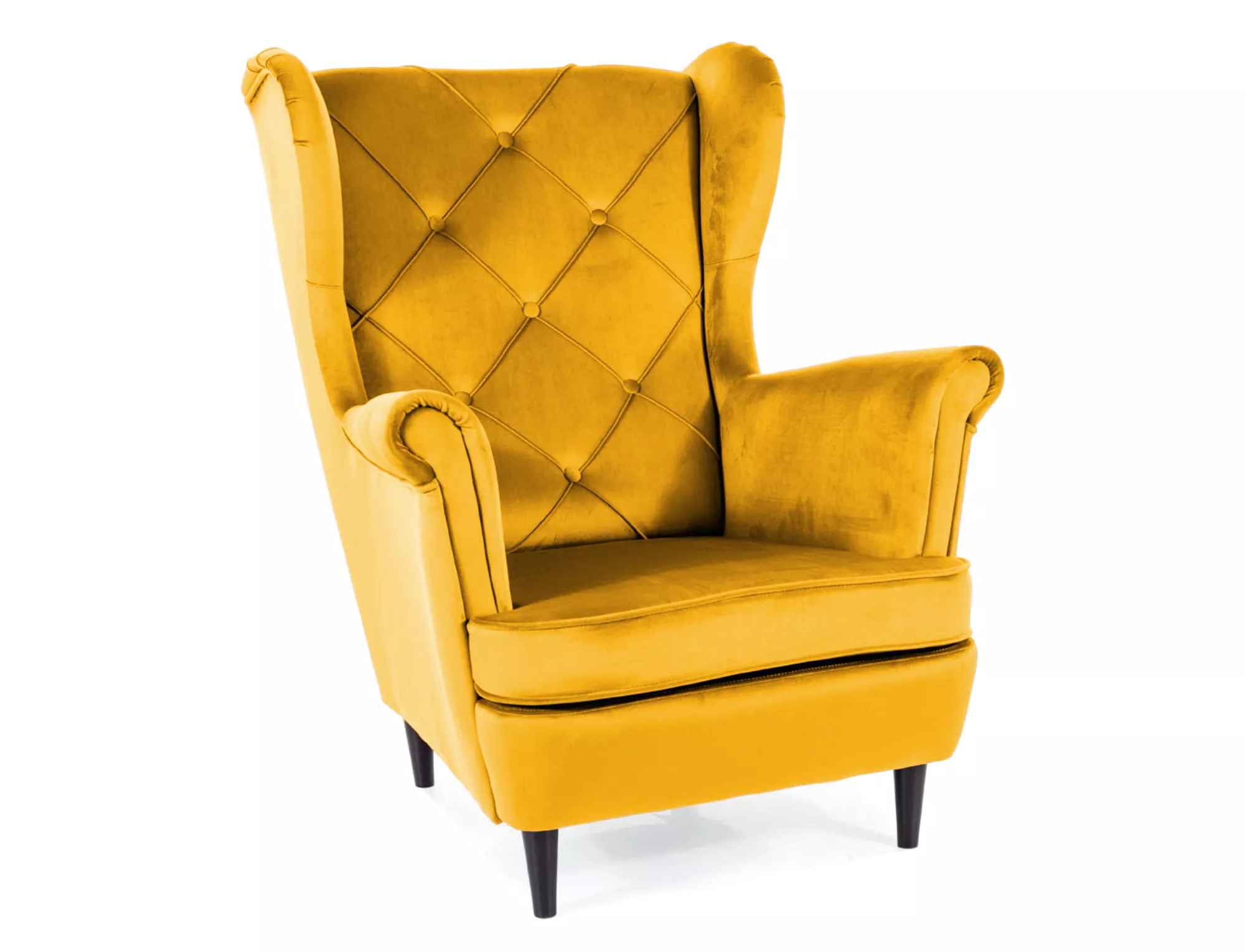 Fotel LADY VELVET Bluvel 68 curry wenge Signal Fotel LADY VELVET Bluvel 68 curry wenge Signal