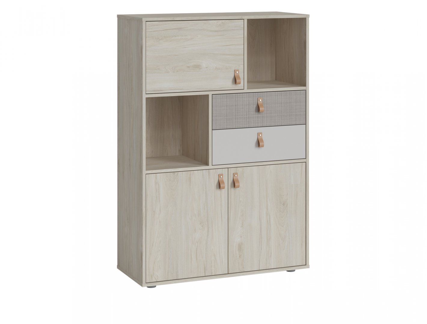 Komoda 3-drzwiowa z 2 szufladami DENIM DEIK03 Orzech Rockford Jasny, Cashmere, Caroline Komoda 3-drzwiowa z 2 szufladami DENIM DEIK03 Orzech Rockford Jasny, Cashmere, Caroline