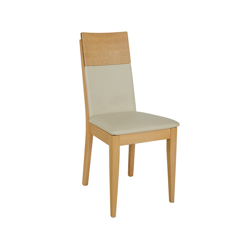Krzesło bukowe KT171 Cherry/Skóra DREWMAX