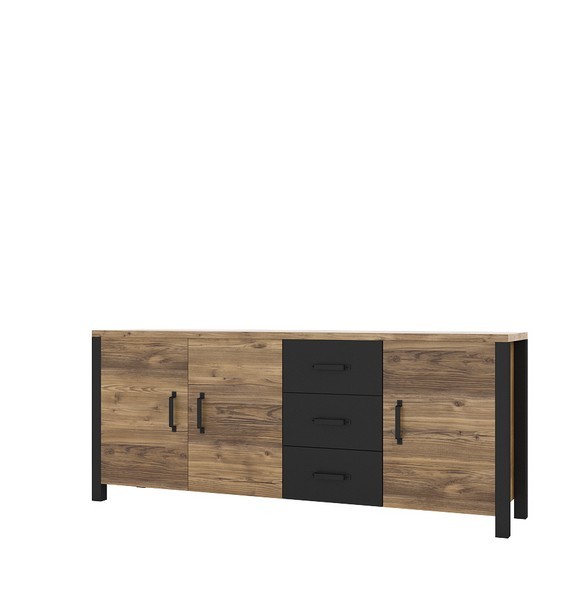 Komoda 3-drzwiowa OLIN 192 cm czarna appenzeller Komoda 3-drzwiowa OLIN 192 cm czarna appenzeller