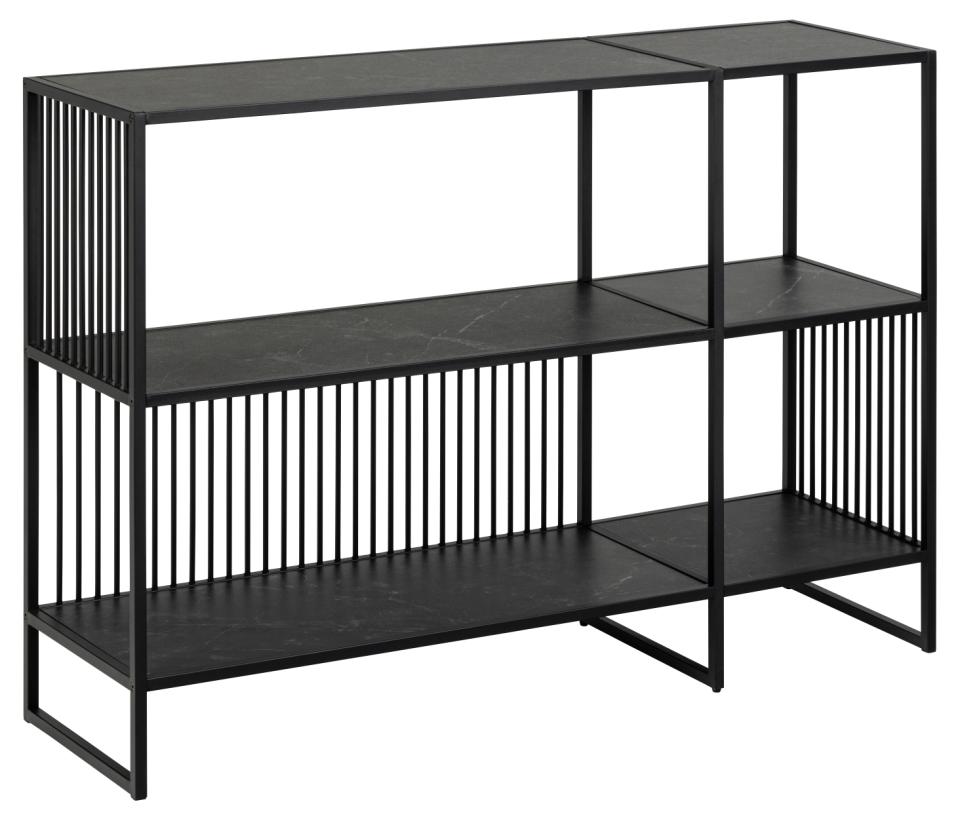 Regał niski STRINGTON 120x83x35 czarny