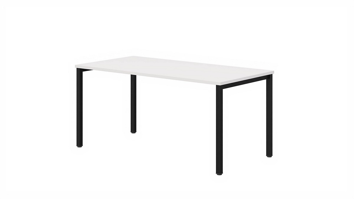 Biurko OP-LITE K II z regulacją wysokości białe czarne 180x80x74(78)cm Biurko OP-LITE K II z regulacją wysokości białe czarne 180x80x74(78)cm