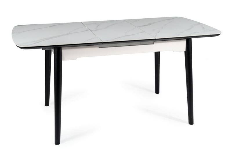 Stół rozkladany APOLLO Biały Mat/Czarny Stelaz 80x120(160) Signal Stół rozkladany APOLLO Biały Mat/Czarny Stelaz 80x120(160) Signal