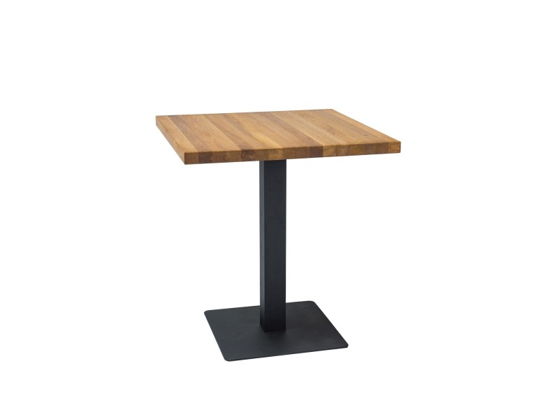 Stół PURO laminat 60x60 dąb czarna metalowa podstawa Stół PURO laminat 60x60 dąb czarna metalowa podstawa
