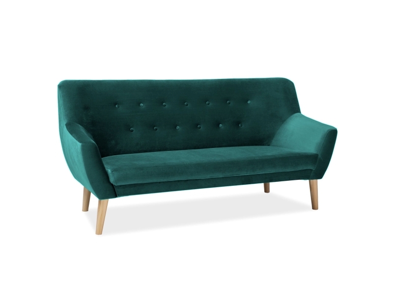 Sofa 3-osobowa NORDIC 3 VELVET Bluvel 78 zielony Signal