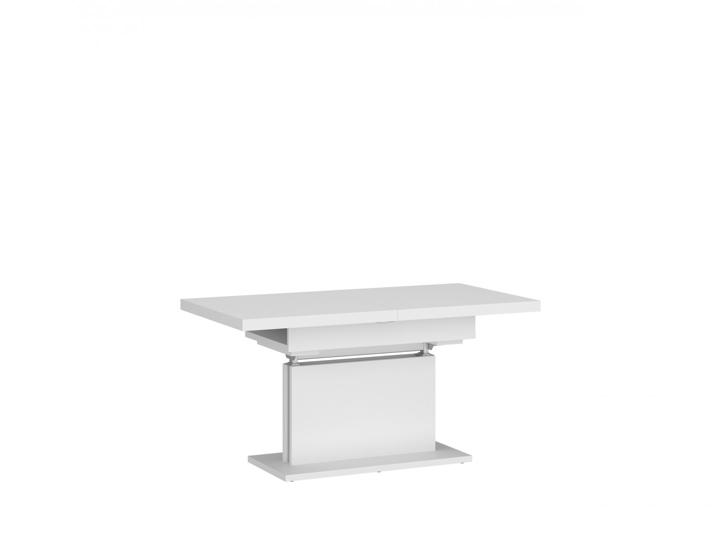 Ławostół rozkładany z podnośnikiem CORTADO 70x110(150) biel alpejska CRTT14 Ławostół rozkładany z podnośnikiem CORTADO 70x110(150) biel alpejska CRTT14