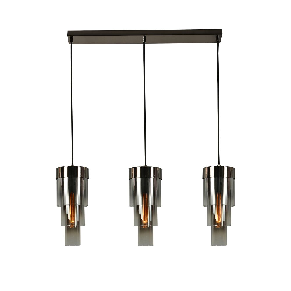 Lampa wisząca GRANS potrójna prosta 67x150 z potrójnymi kloszami cylindrycznymi Lampa wisząca GRANS potrójna prosta 67x150 z potrójnymi kloszami cylindrycznymi