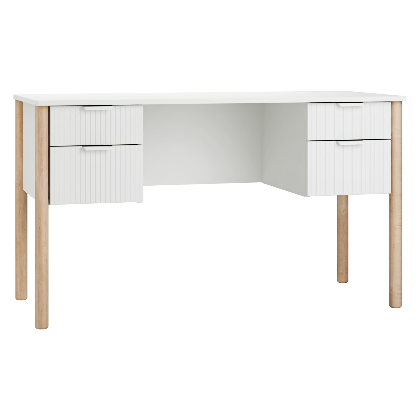 Biurko z szufladami MILOO 125 cm białe