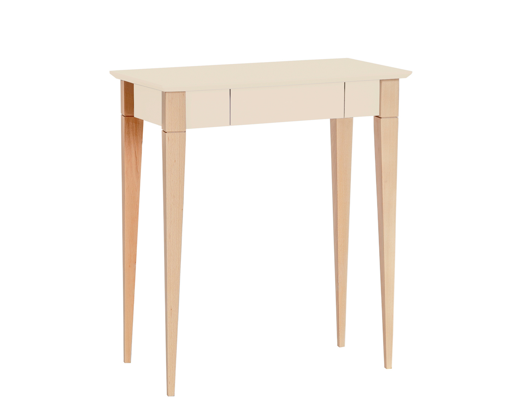 Biurko z szufladą MIMO 65x40 kremowy blat/drewniane nogi Biurko z szufladą MIMO 65x40 kremowy blat/drewniane nogi
