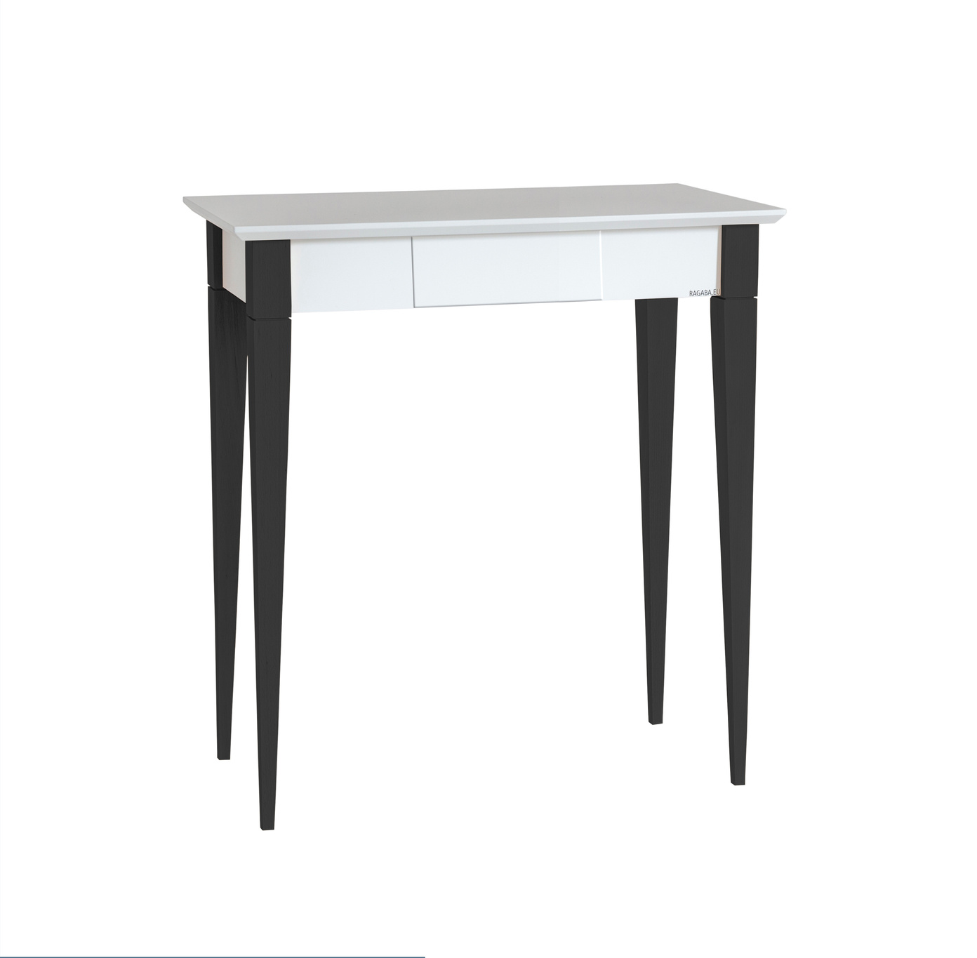 Biurko z szufladą MIMO 65x40 biały blat/czarne drewniane nogi