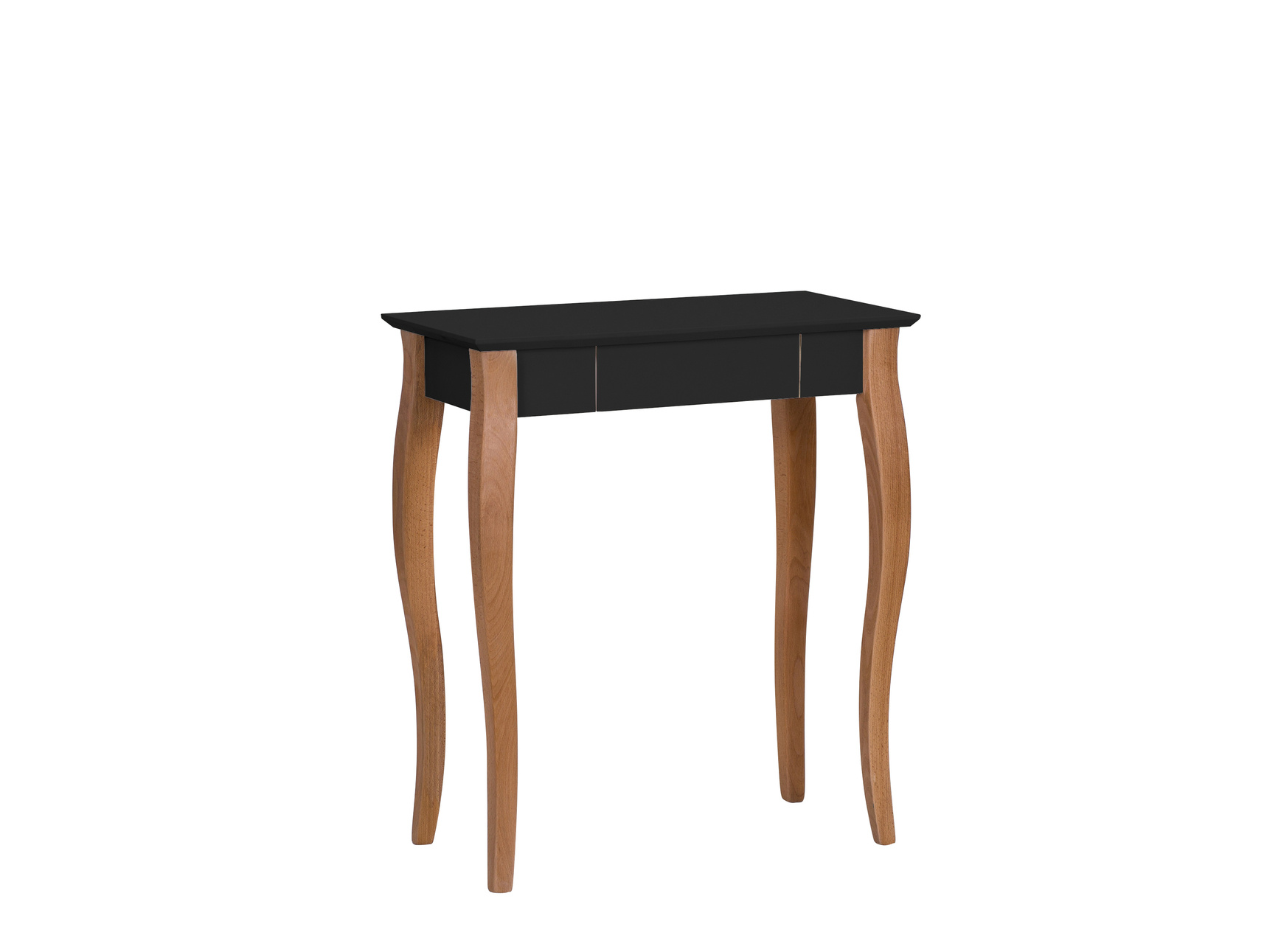 Biurko z szufladą LILLO 65x40 czarny blat/drewniane nogi Biurko z szufladą LILLO 65x40 czarny blat/drewniane nogi