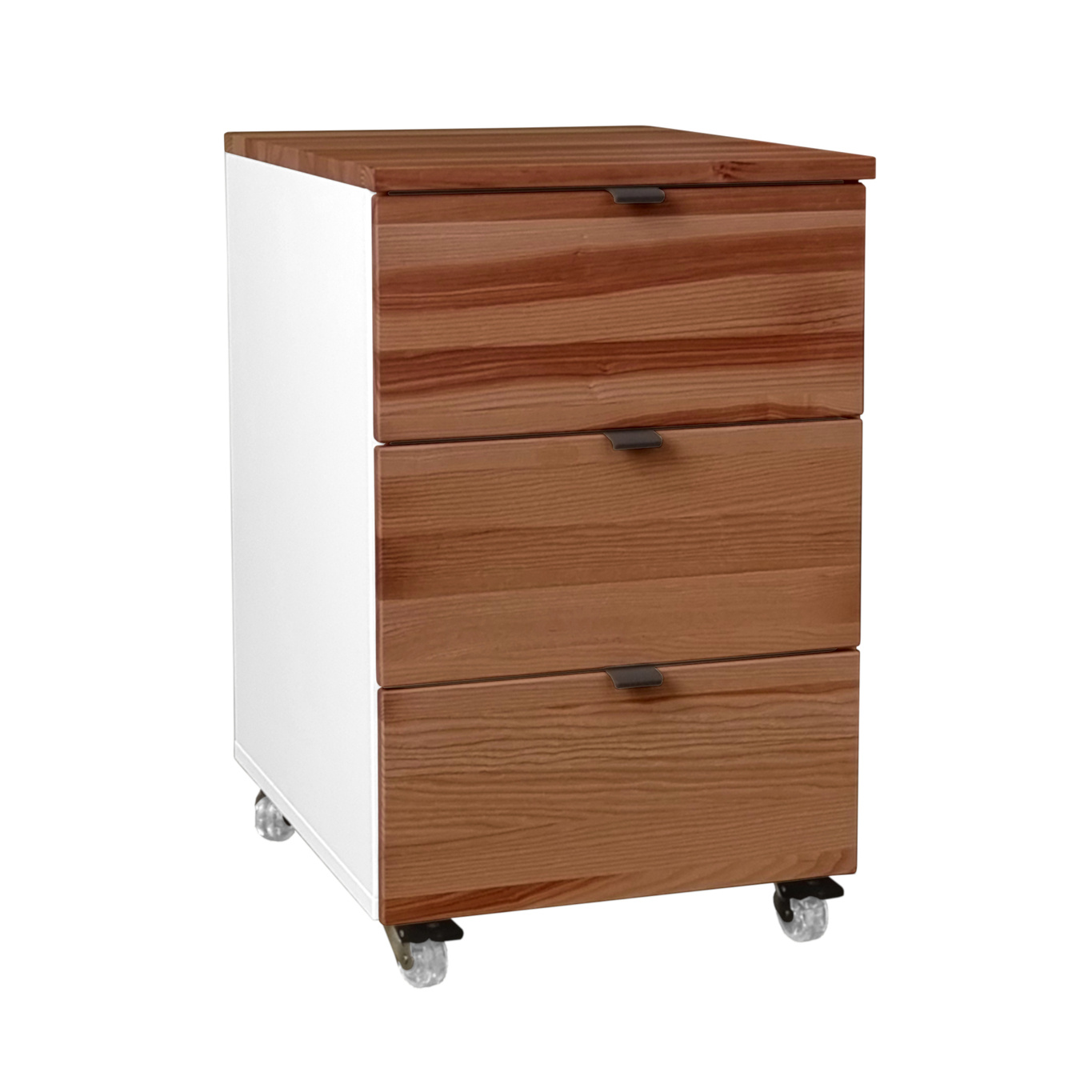 Kontenerek pod biurko z szufladami LUKA na kółkach 41x50 biały/kolor dębu