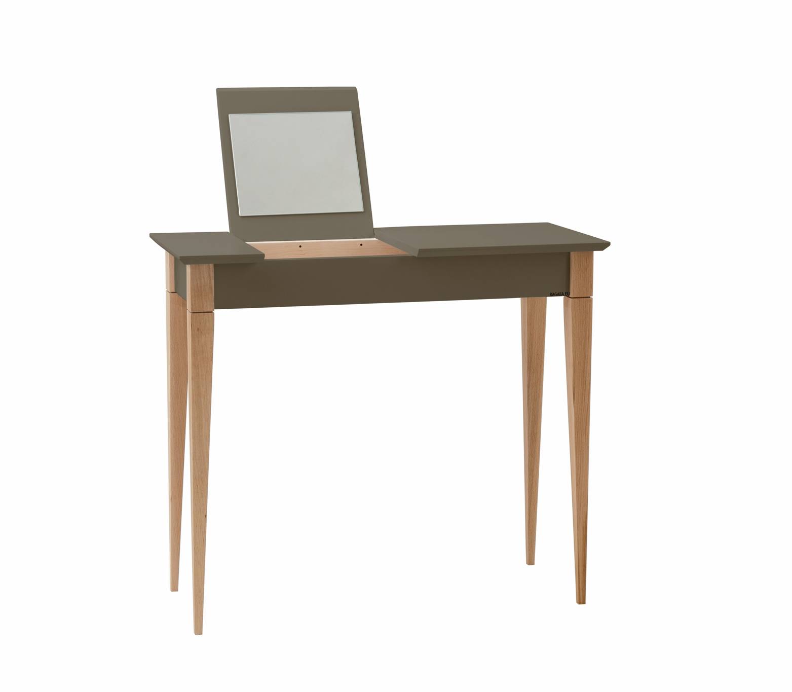 Toaletka z lustrem MIMO 85x35cm brązowy naturalny Toaletka z lustrem MIMO 85x35cm brązowy naturalny