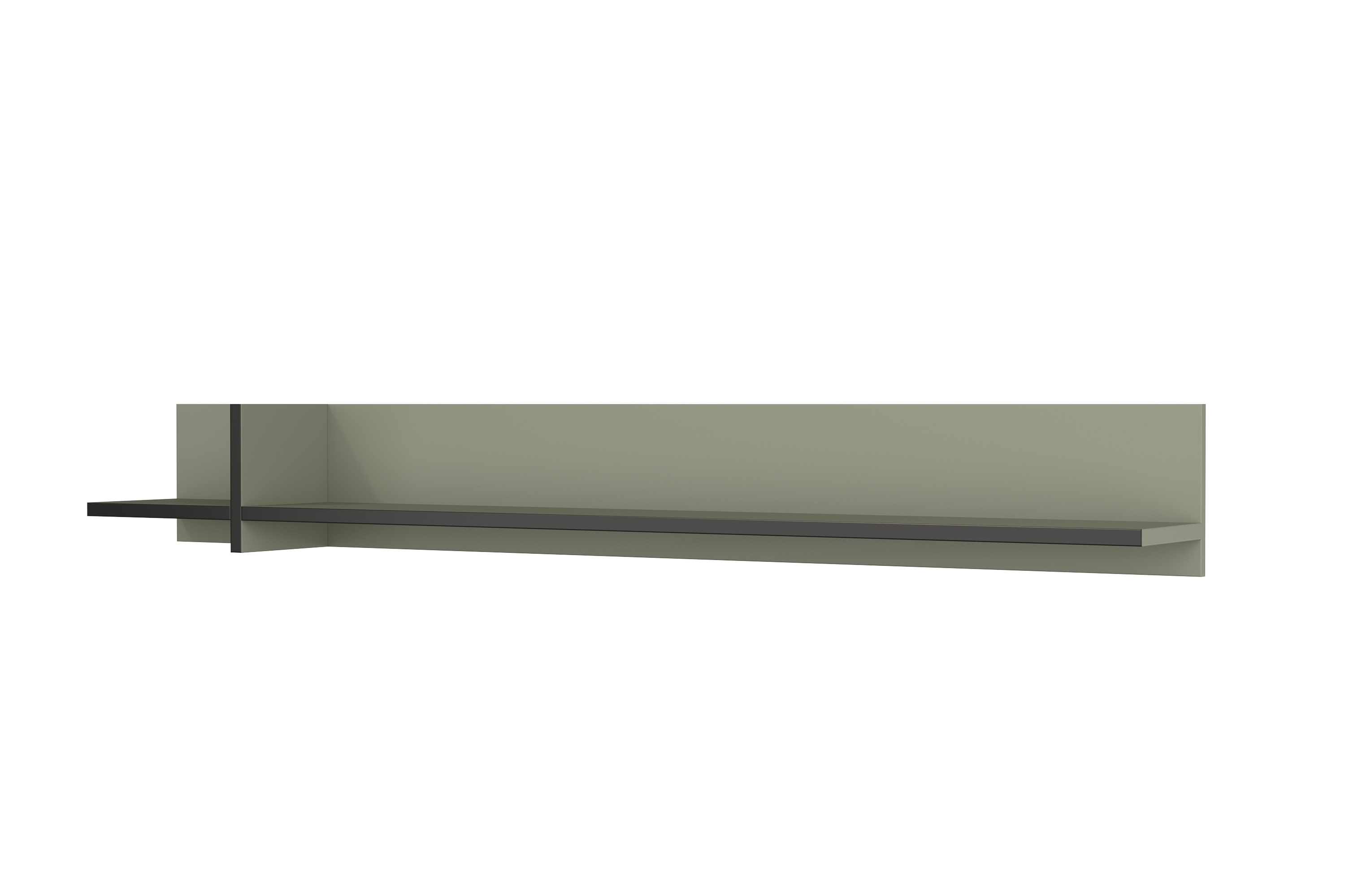 Półka ścienna CROSS 180 cm zielono-czarna