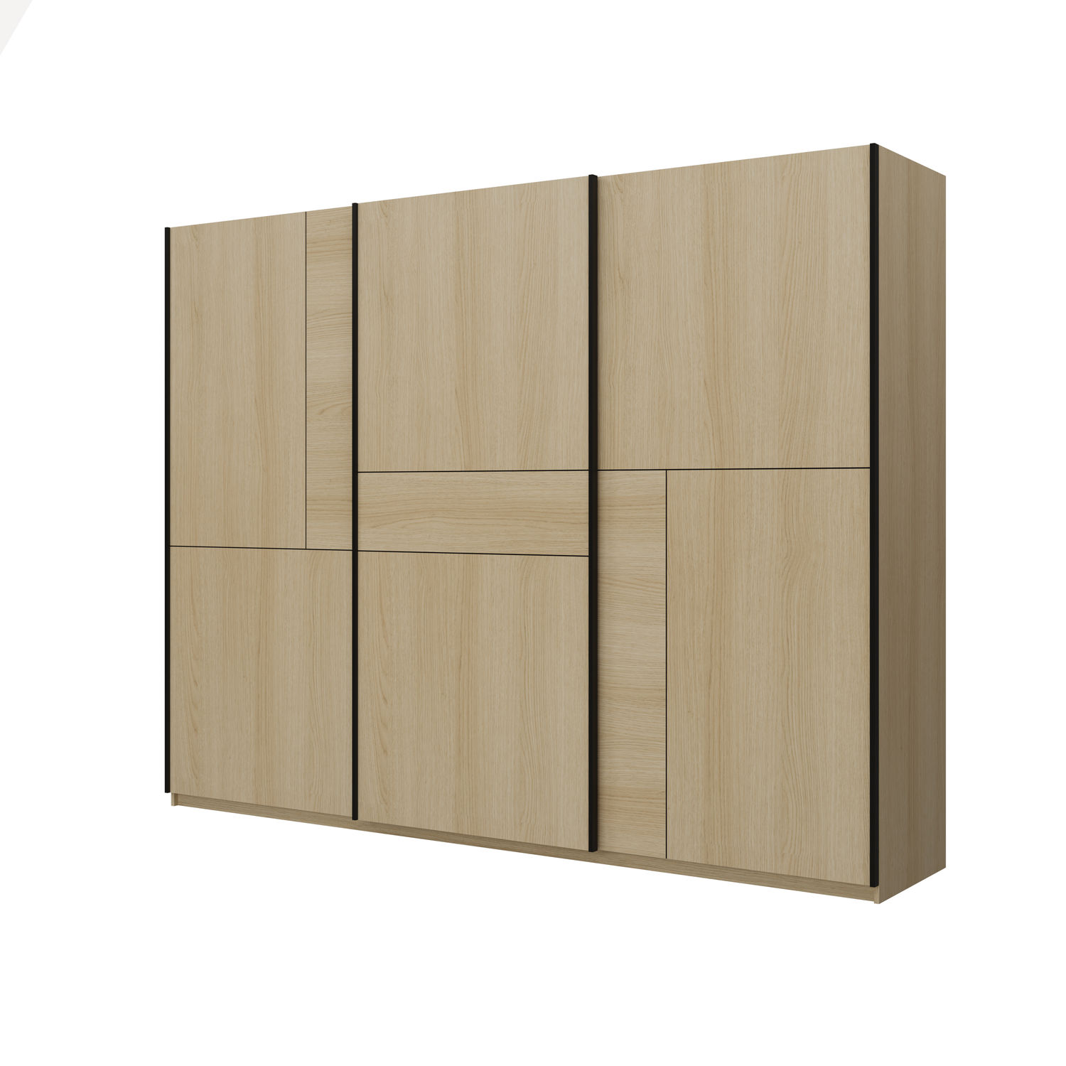 Szafa 3-drzwiowa CUBE drzwi przesuwne 270x210 dąb lindberg Szafa 3-drzwiowa CUBE drzwi przesuwne 270x210 dąb lindberg