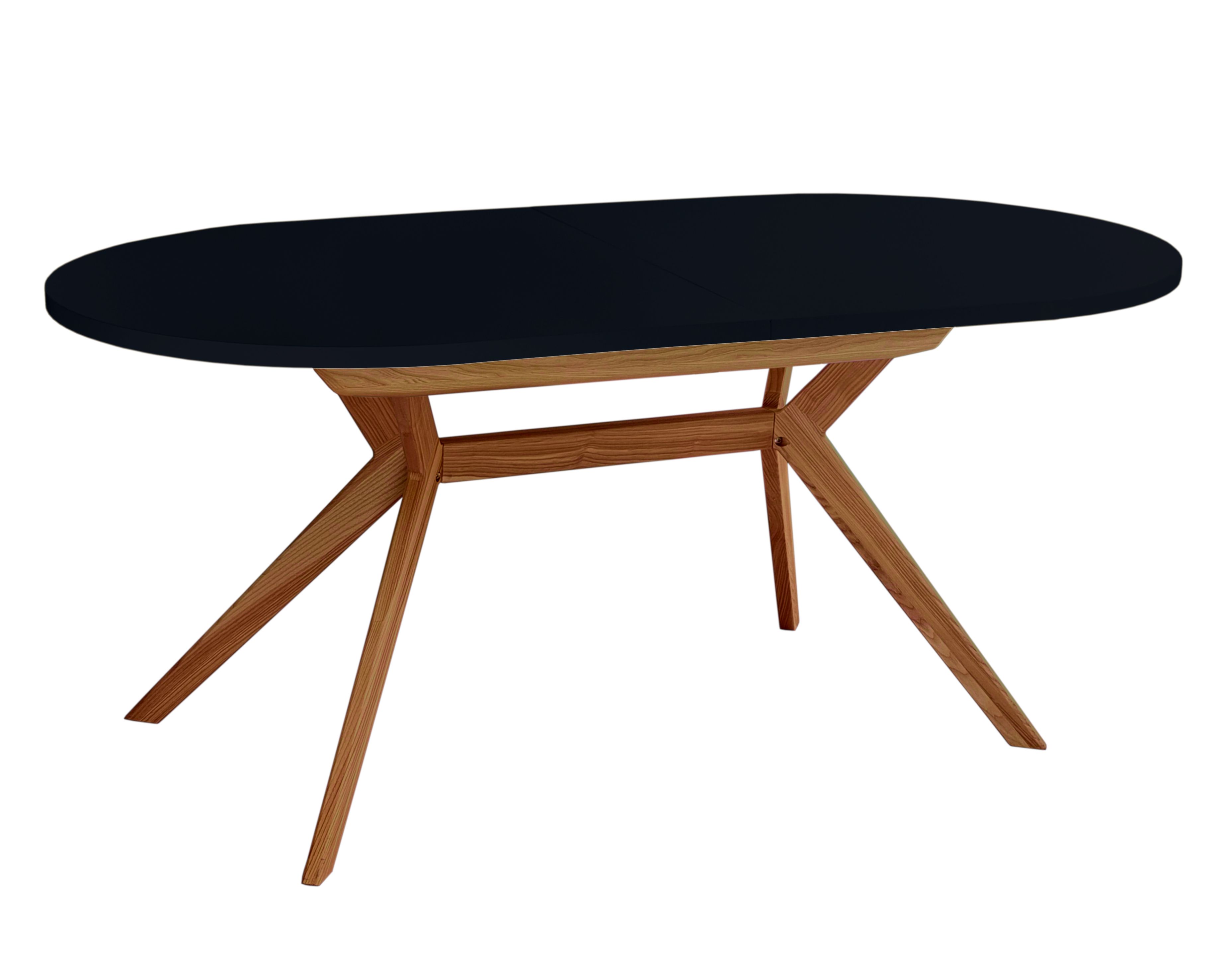 Owalny stół rozkładany BIJU 90x170-220cm czarny dąb Owalny stół rozkładany BIJU 90x170-220cm czarny dąb