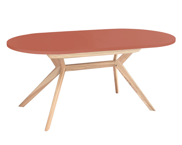 Owalny stół rozkładany BIJU 90x170-220cm koralowy jesion Owalny stół rozkładany BIJU 90x170-220cm koralowy jesion