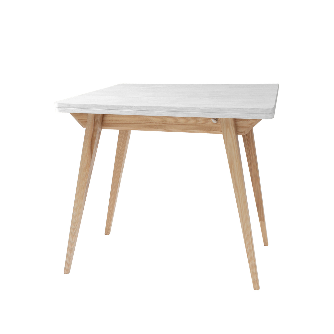 Stół drewniany rozkładany ENVELOPE 60x95-130cm biały jesion naturalny