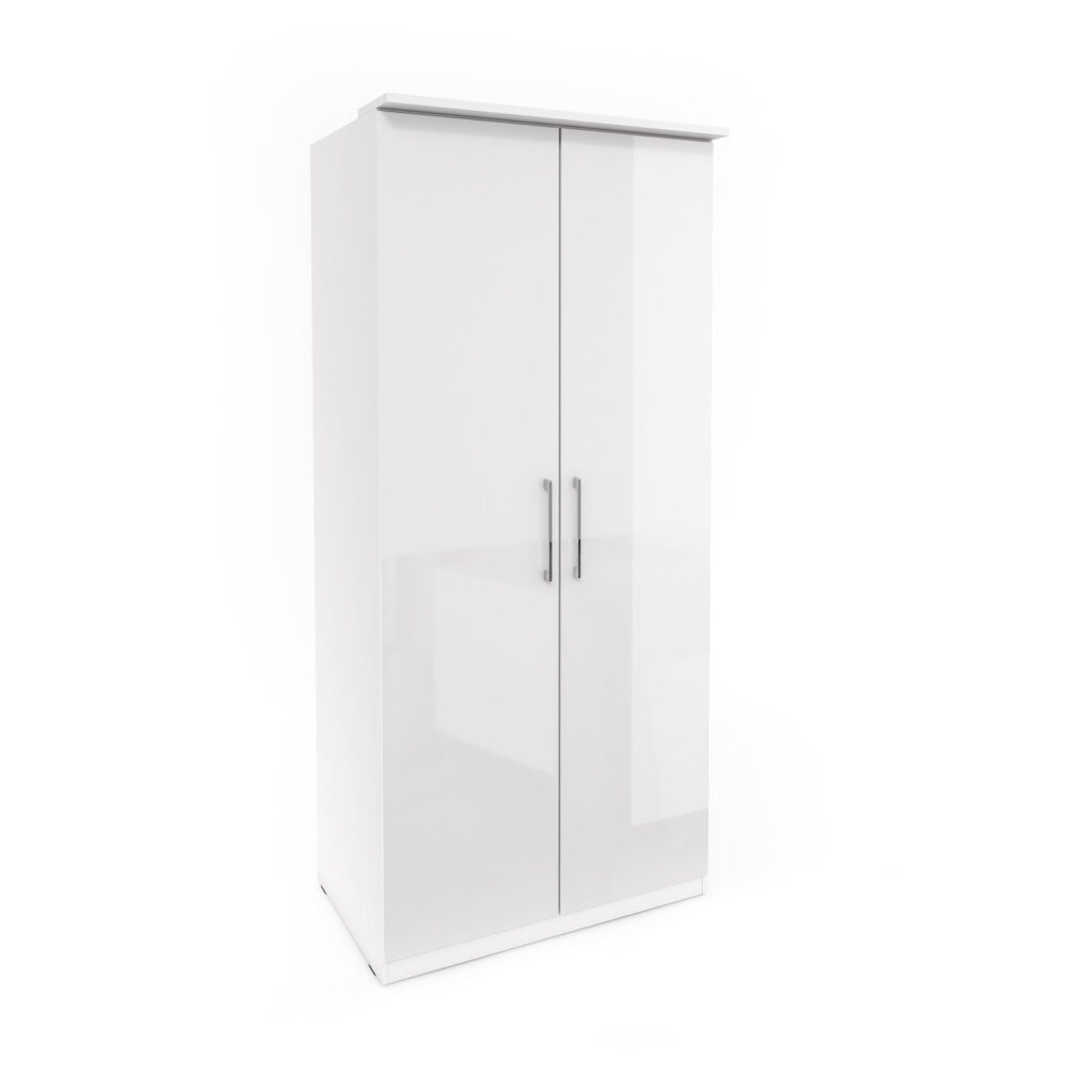 Szafa 2-drzwiowa OPTIMA 90cm biały połysk Szafa 2-drzwiowa OPTIMA 90cm biały połysk