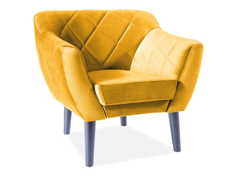 Fotel KARO 1 VELVET Bluvel 68 curry wenge Signal