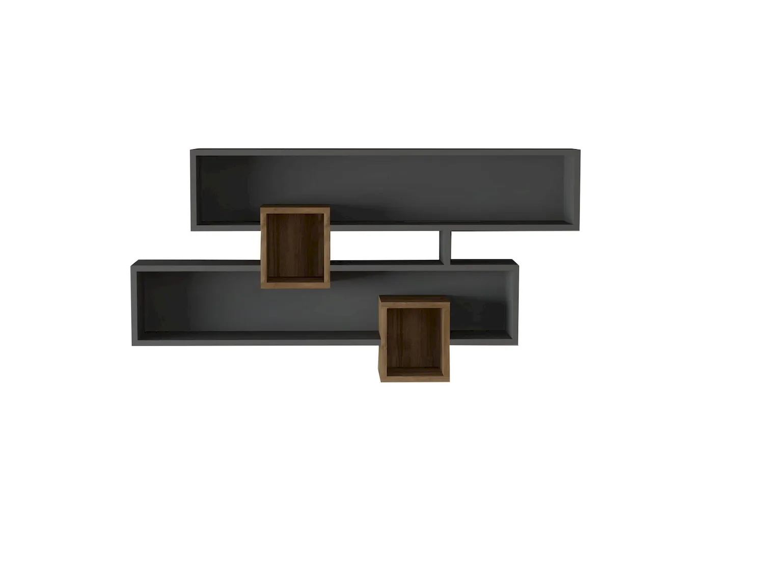 Półka ścienna KAREN 120 cm orzech antracyt Półka ścienna KAREN 120 cm orzech antracyt