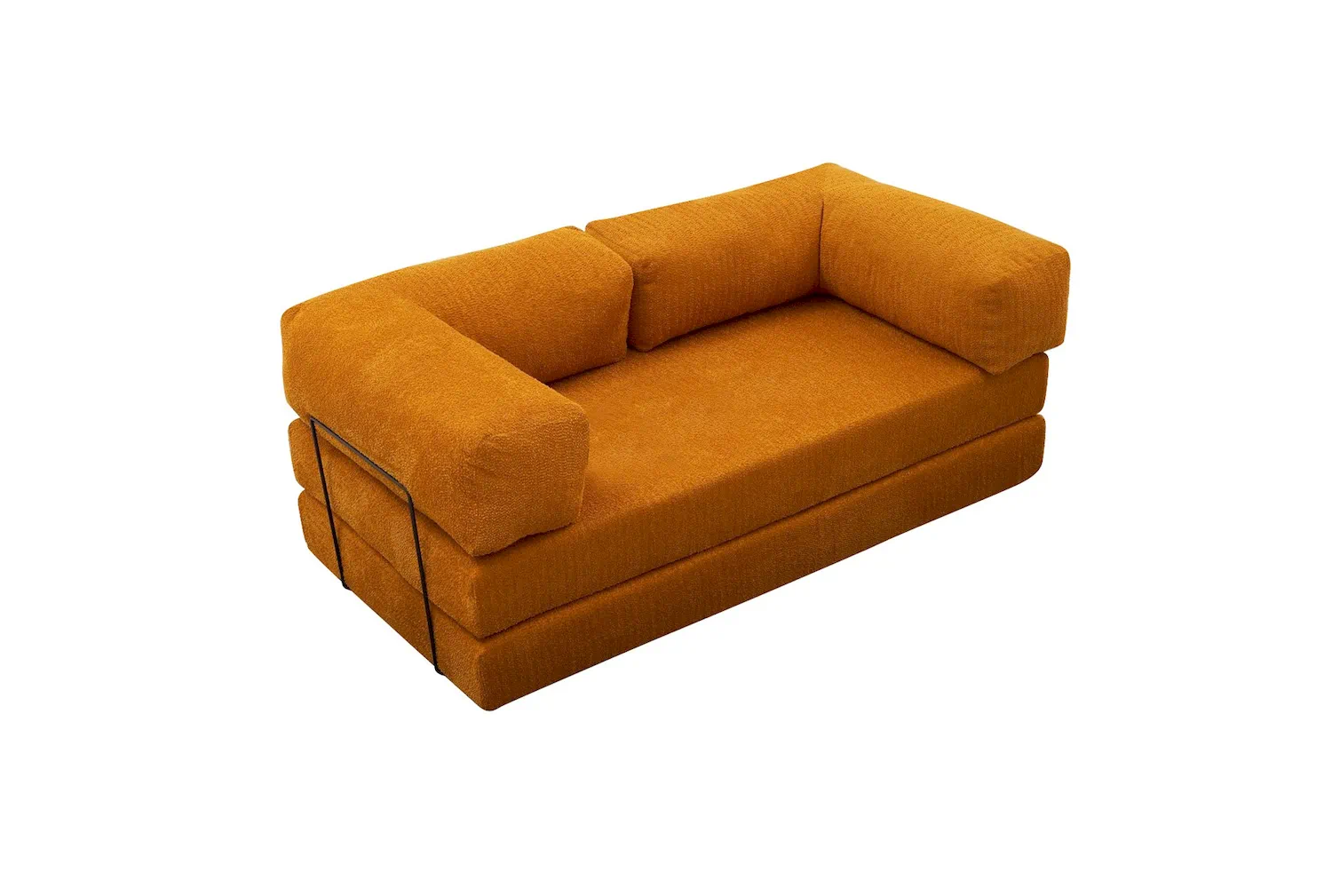 Sofa 3-osobowa rozkładana COMFORT pomarańczowa