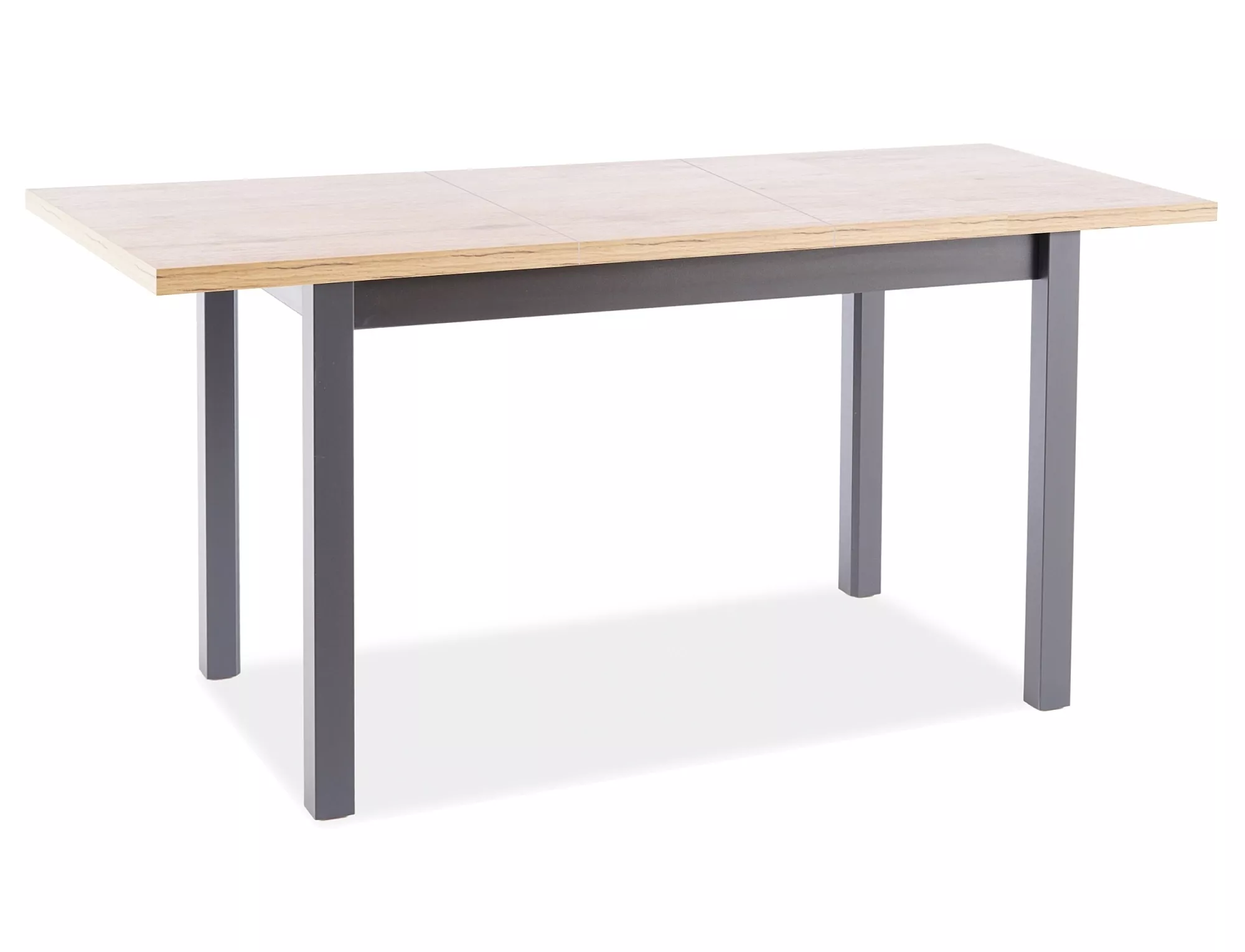 Stół rozkładany ADAM 120(160)x68 dąb artisan czarne nogi Signal