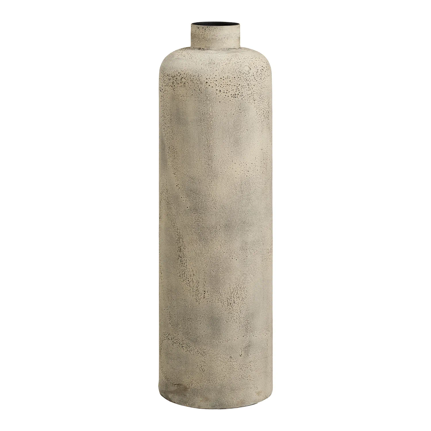 Wazon metalowy HOU 24x78,5 cm antyczny beż
