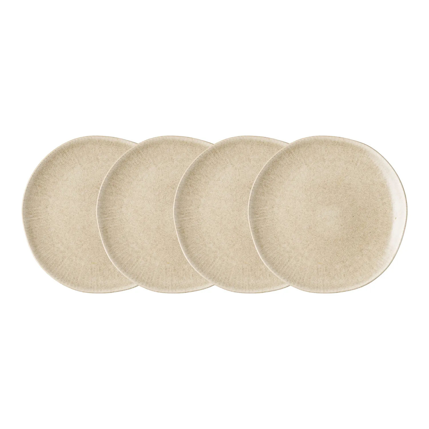 Talerz obiadowy ceramiczny VIOLA 21 zestaw 4szt. beżowy
