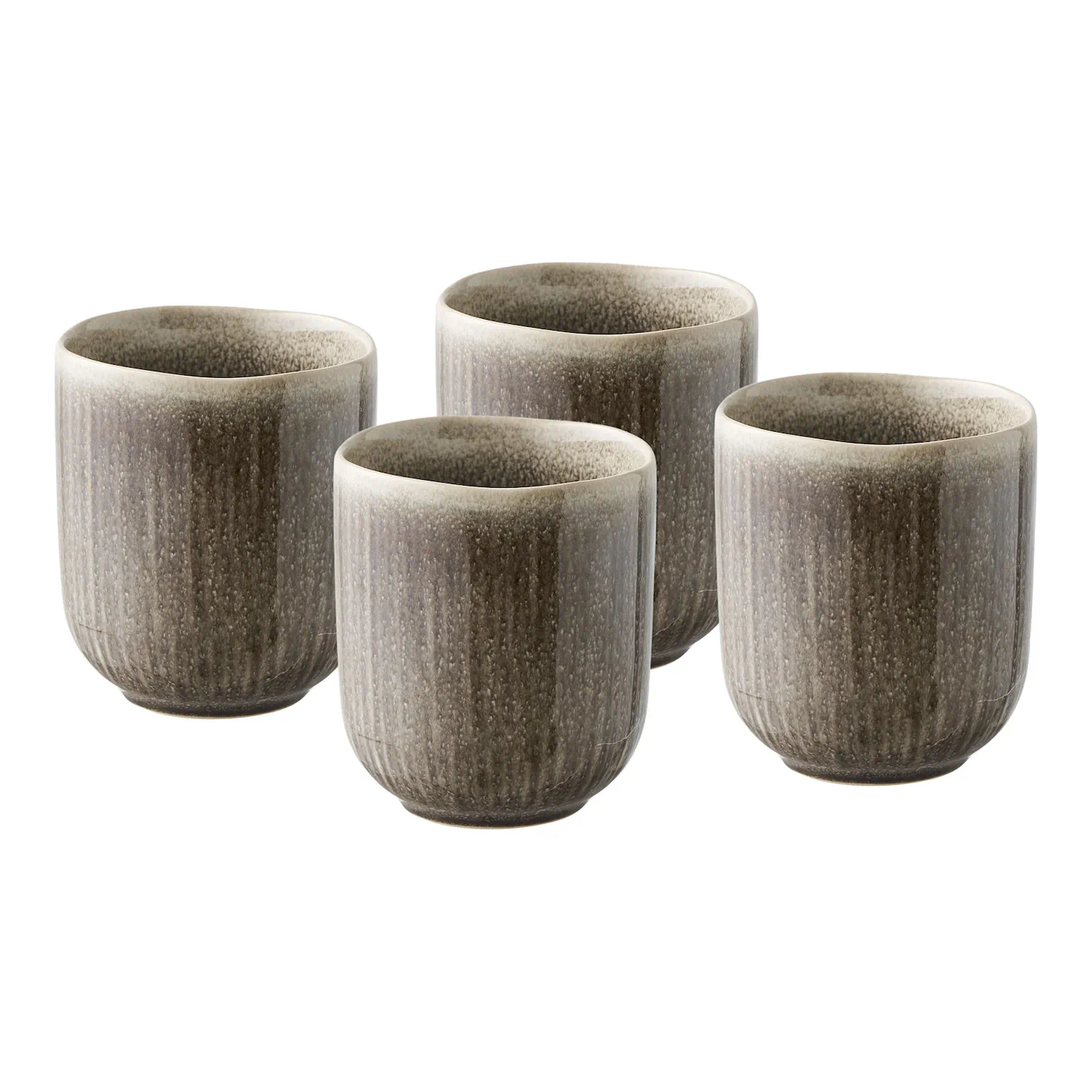 Kubek ceramiczny VIOLA 8x9,5 zestaw 4 szt. poj.360ml szary