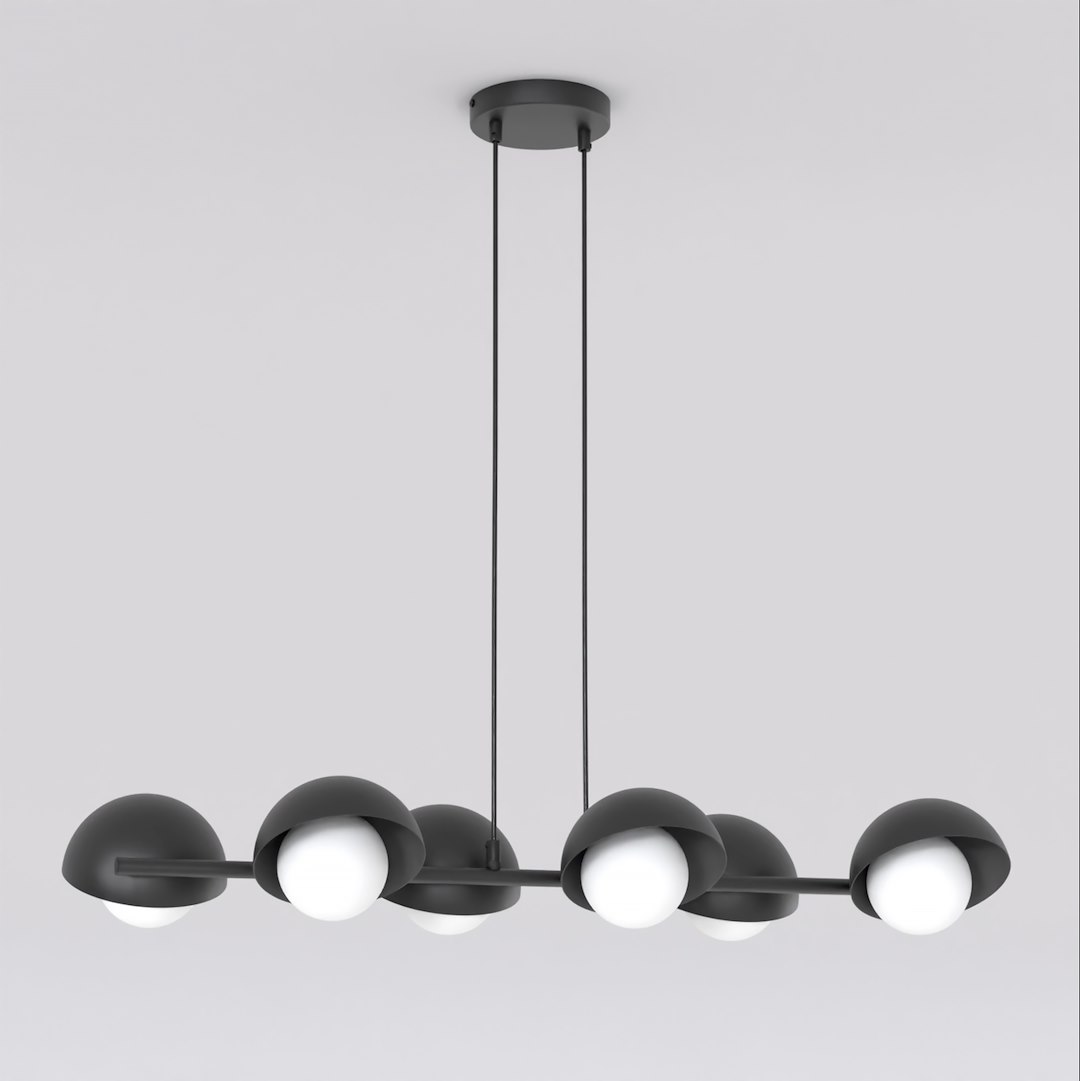 Lampa wisząca metalowa BOOM 6 czarna Lampa wisząca metalowa BOOM 6 czarna