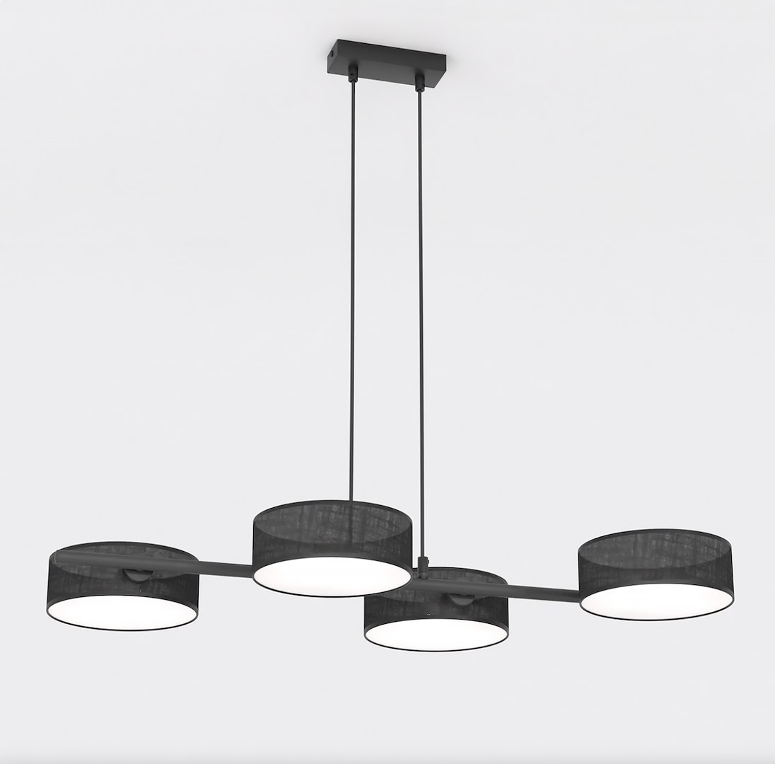 Lampa wisząca DRUMZ 4 abażur czarny