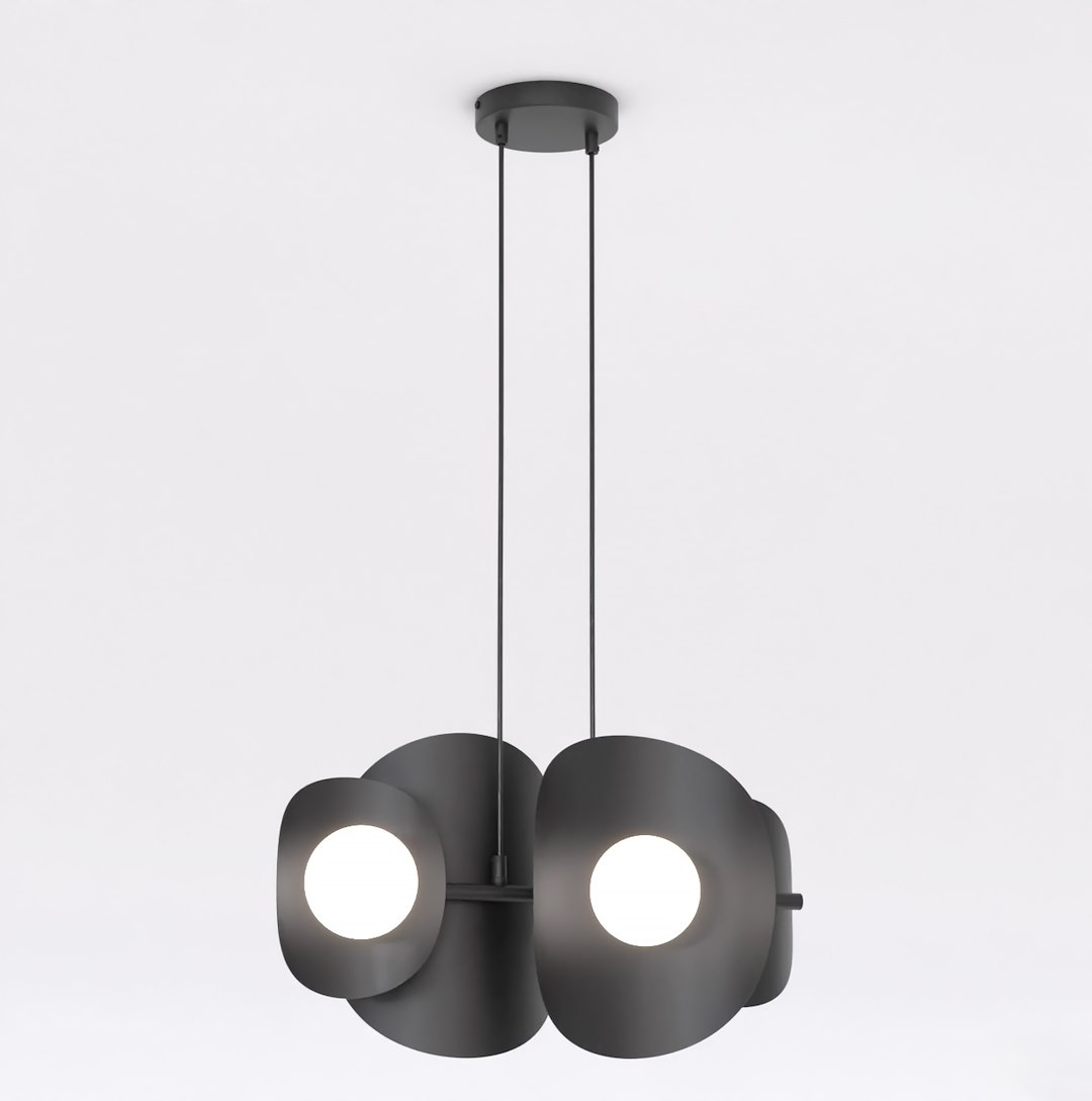 Lampa wisząca metalowa ELEMENTI 4 czarna Lampa wisząca metalowa ELEMENTI 4 czarna