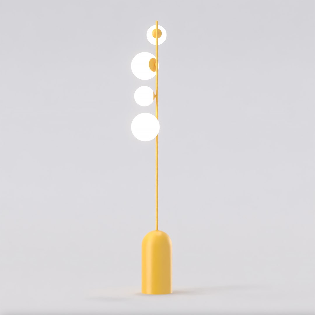 Lampa podłogowa ETNO LP4 metalowa podstawa pomarańczowa