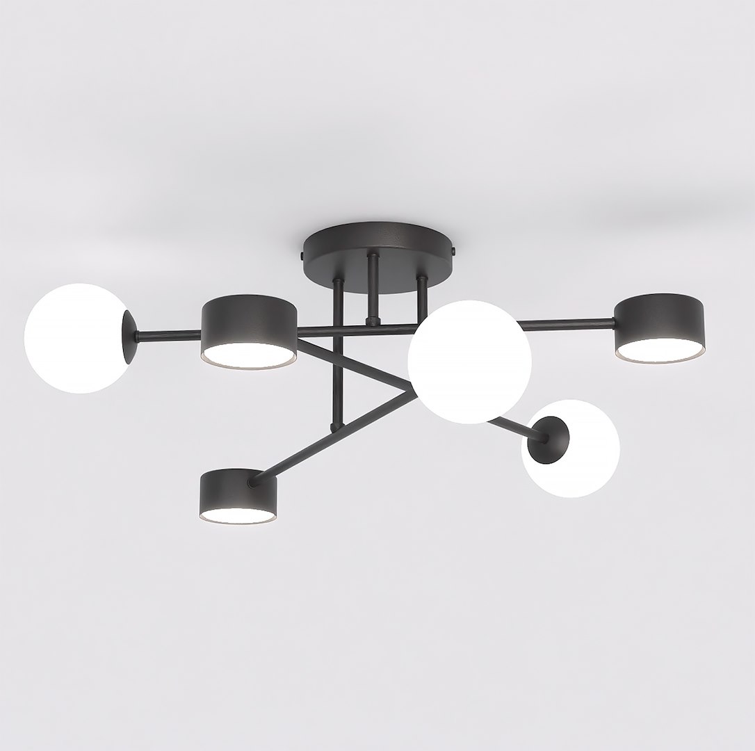 Lampa sufitowa HOLON 6 czarna