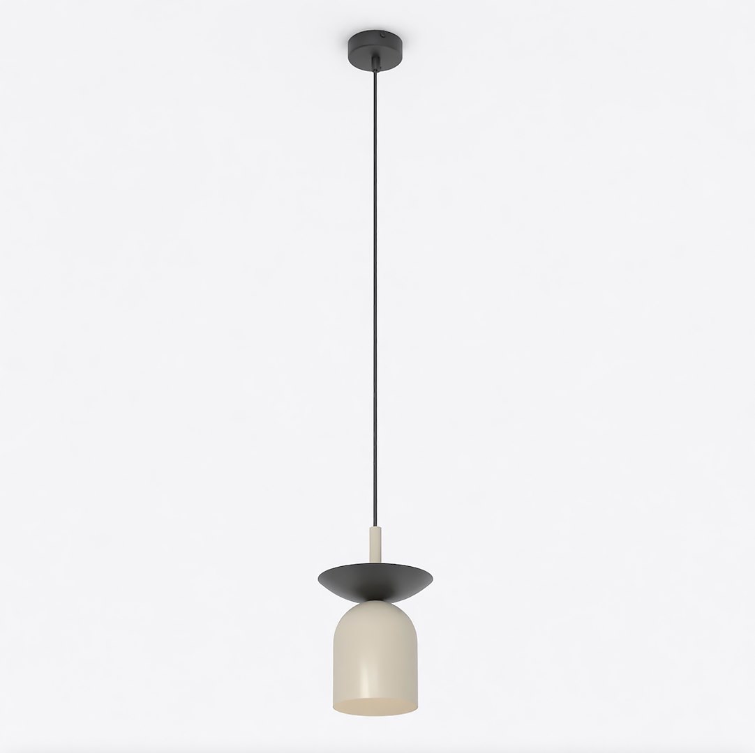 Lampa wisząca metalowa EGO 1 L beżowa Lampa wisząca metalowa EGO 1 L beżowa