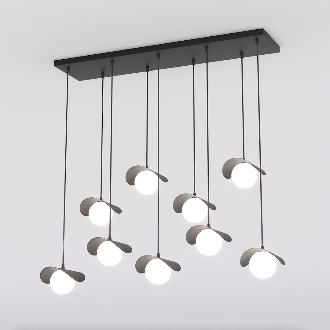 Lampa wisząca metalowa RITUAL 9 czarna