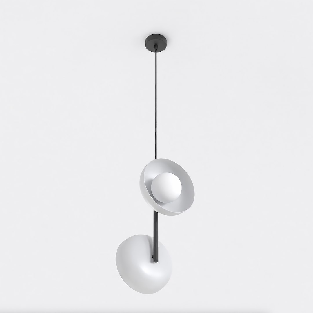 Lampa wisząca metalowa VANILA 2 BL szara