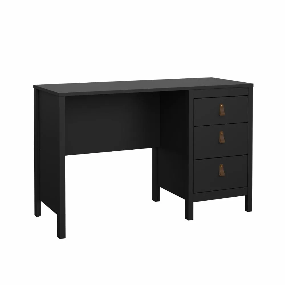 Biurko z 3 szufladami MADRID 120 cm czarny mat